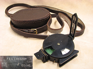 WW2 Francis Barker & Son MO Angle of Sight compass clinometer 